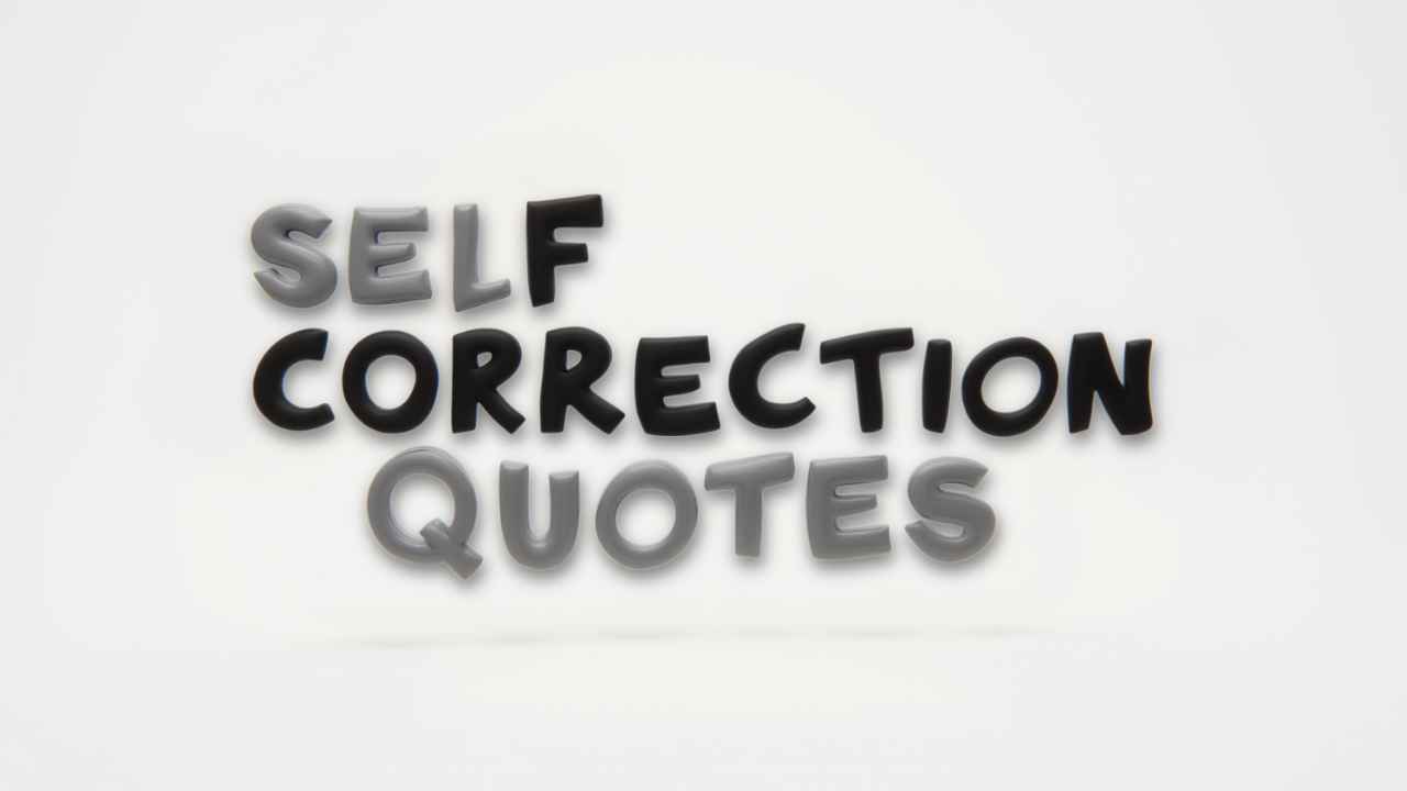 self correction quotes