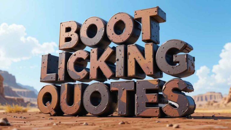 boot licking quotes