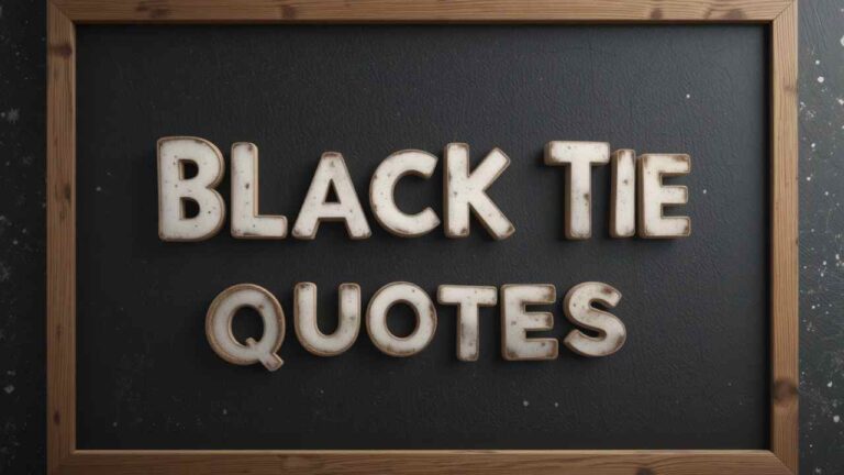 black tie quotes