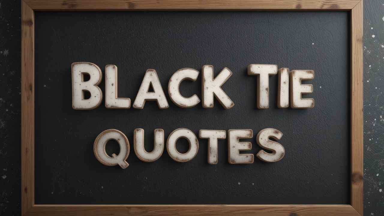 black tie quotes