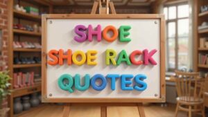 shoe rack quotes